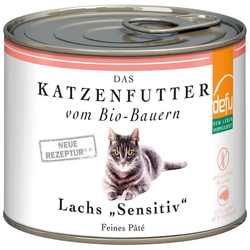 defu - Das Tierfutter vom Bio-Bauern Katze Lachs "Sensitiv" - Produktbild