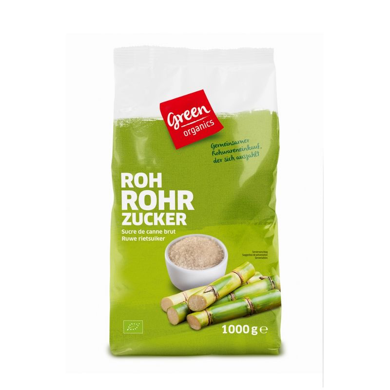 greenorganics Rohrohrzucker 1kg - Produktbild