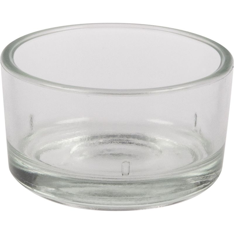 Kerzenfarm Hahn Dieses praktische, klare Teelichtglas eignet sich zur Verwendung von Bienenwachsteelichten oder Stearin-Teelichten ohne Aluhülle. - Produktbild