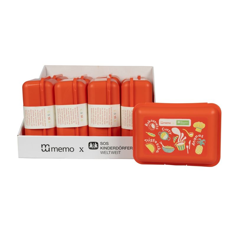 memo 8 memo x SOS-Kinderdörfer weltweit Lunchbox im Display - Produktbild