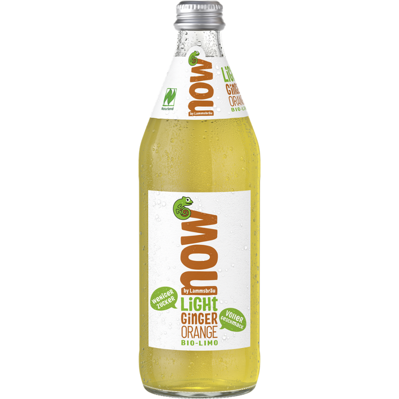 now now light Ginger Orange 0,5l (Bio, zuckerreduziert) - Produktbild