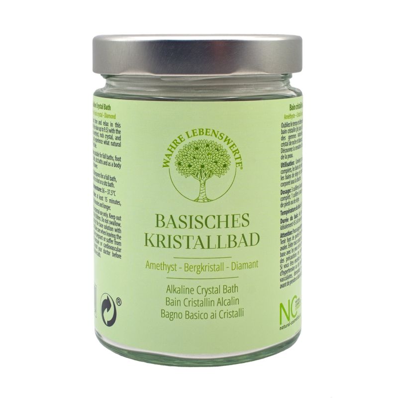 Wahre Lebenswerte Basisches Kristallbad mit Diamant, Bergkristall und Amethyst - Produktbild