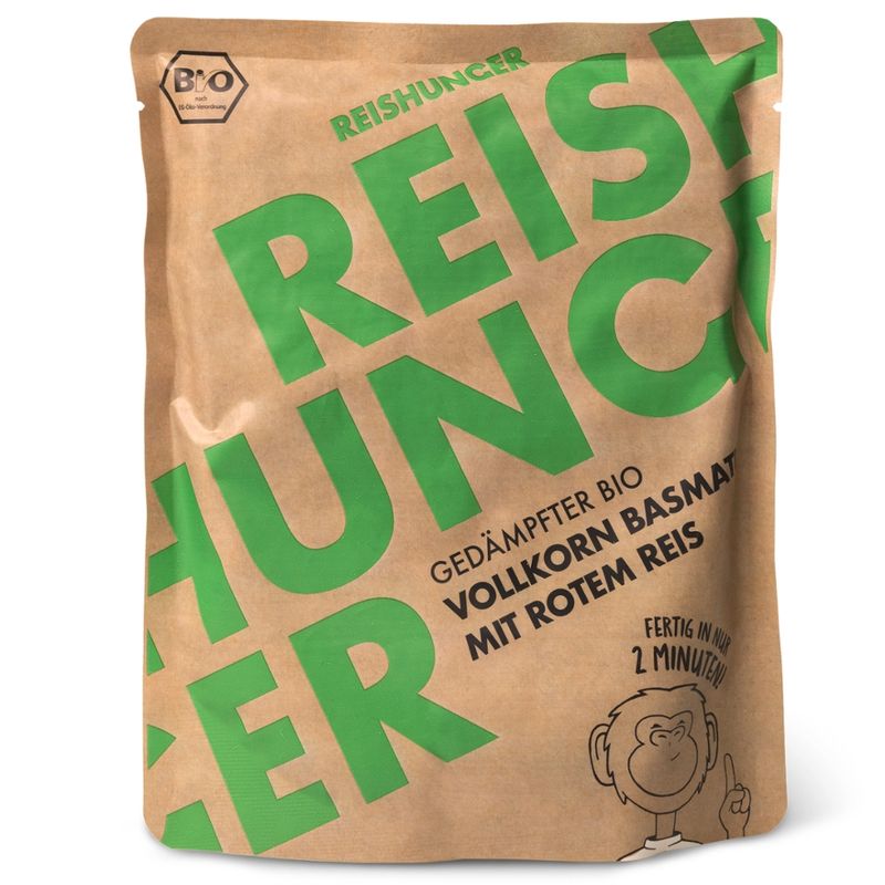 Reishunger Reishunger Gedämpfter Vollkorn Basmati + Roter Reis, Bio, Kontrollnummer DE-ÖKO-001 (250g) - Produktbild