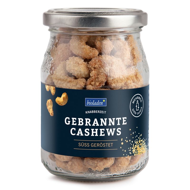 bioladen Gebrannte Cashews im Pfandglas - Produktbild