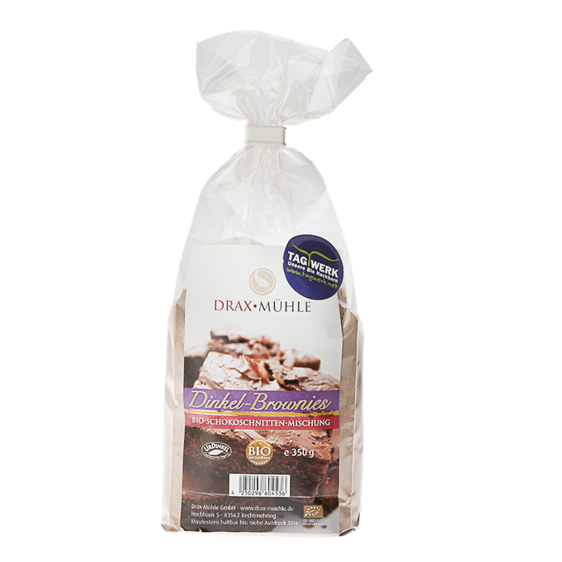 TAGWERK Dinkel-Brownies Schokoschnitten-Mischung Draxmühle - Produktbild