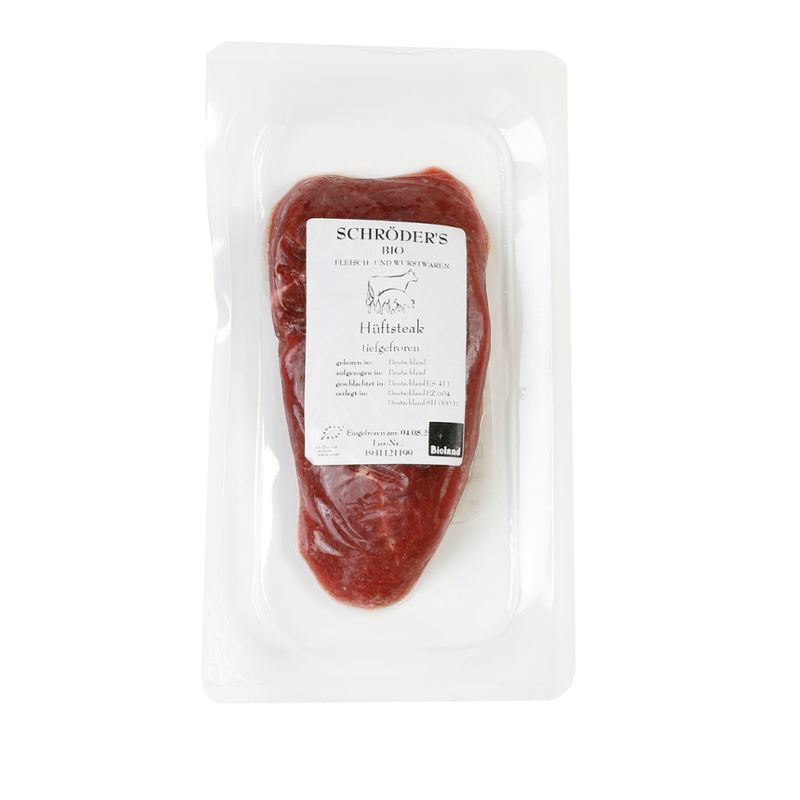 Schröder's Bio Fleisch- und Wurstwaren Hüftsteak 1 Scheibe ca. 220 g TK - Produktbild