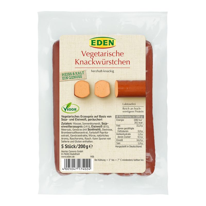 EDEN Vegetarische Knackwürstchen - Produktbild