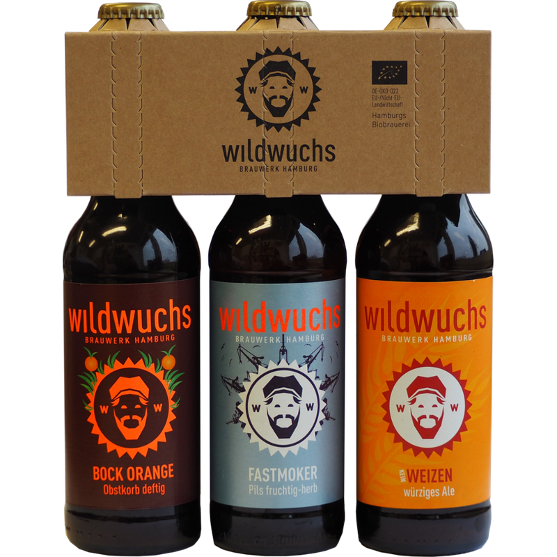 Wildwuchs Brauwerk Hamburg Wechselnde Biere im 6er Pappkarton - Produktbild