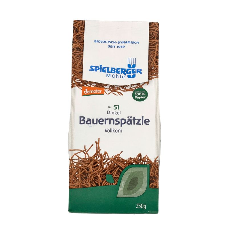 Spielberger Mühle Dinkel Bauernspätzle, vollkorn, demeter - Produktbild
