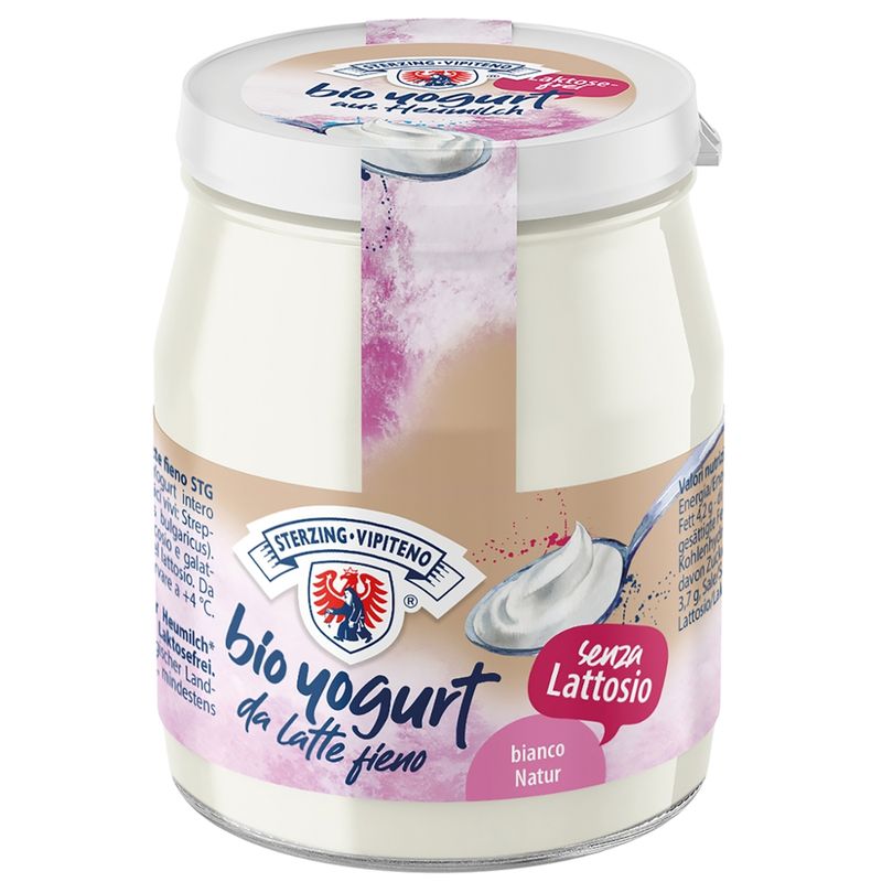 Joghurt Sterzing BIO Sterzing BIO Vollmilchjoghurt aus Heumilch G.T.S. Glas Laktosefrei - 150g - Natu - Produktbild