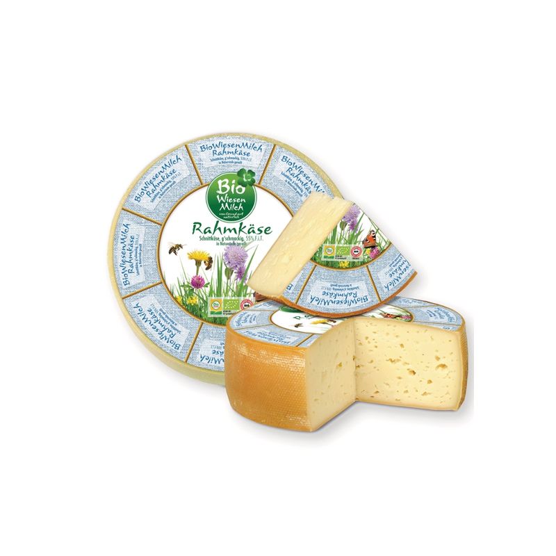 BioWiesenmilch Bio Wiesenmilch Rahmkäse 55 % F.i.T. Laib - Produktbild