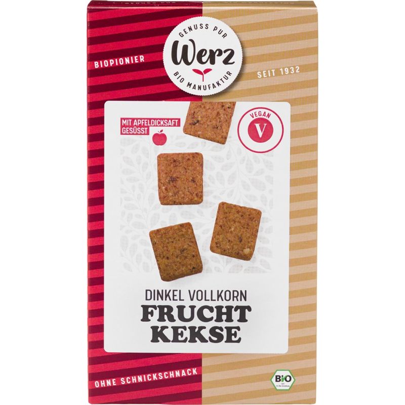 Naturkornmühle Werz Frucht Kekse, Dinkel Vollkorn - Produktbild
