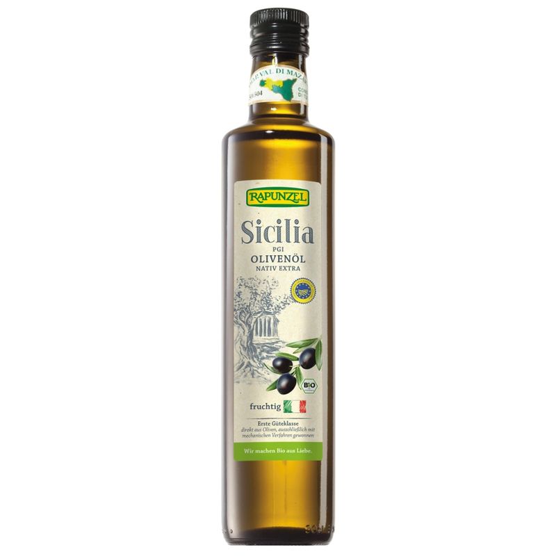 Rapunzel Olivenöl Sicilia P.G.I., nativ extra - Produktbild
