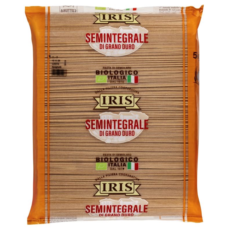 IRIS  Spaghetti aus Bio Halbvollkornhartweizengrieß 5 Kg. - Produktbild