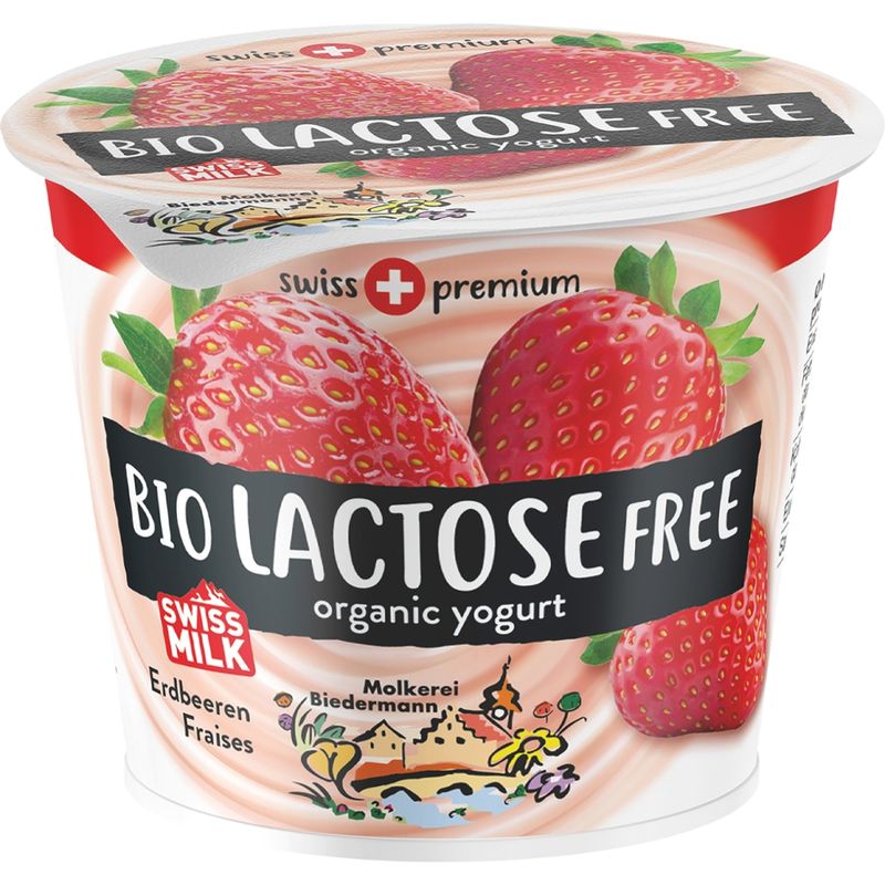 Molkerei Biedermann Bio Jogurt lactosefrei Erdbeer - Produktbild