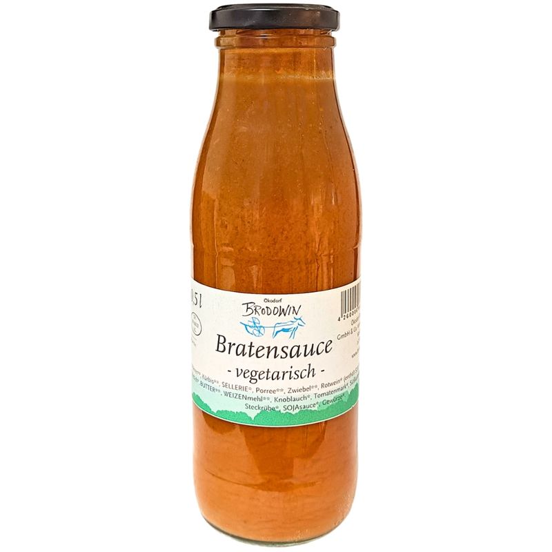 Ökodorf Brodowin Brodowiner Bratensoße vegetarisch im 0,5L Pfandglas - Produktbild