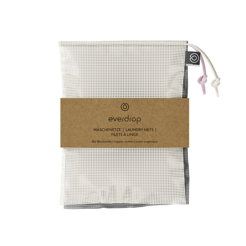 everdrop everdrop Wäschenetze (beige-grau) 2 x Wäschenetze (30 x 40 cm) aus 100% Bio-Baumwolle - Produktbild