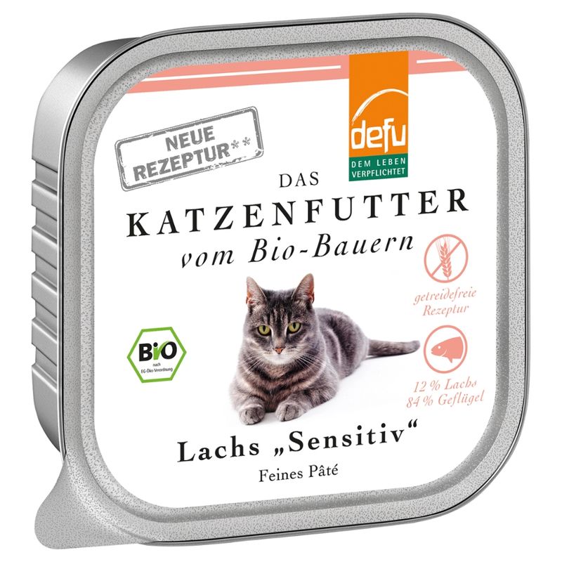 defu - Das Tierfutter vom Bio-Bauern Katze Lachs "Sensitiv" - Produktbild