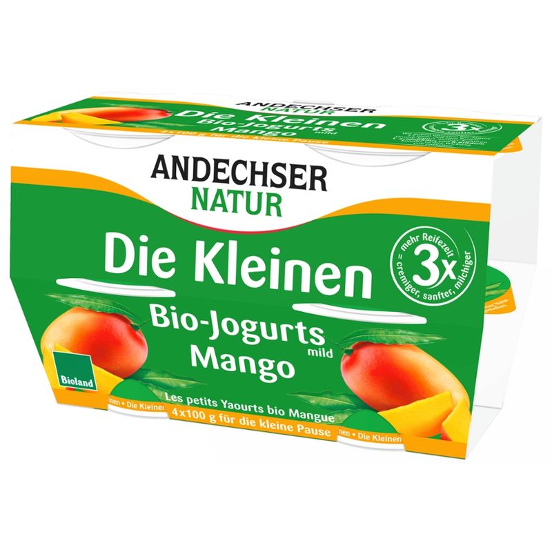 Andechser Natur AN Bio-Jogurt Mango 4 x 100g Cluster - Produktbild