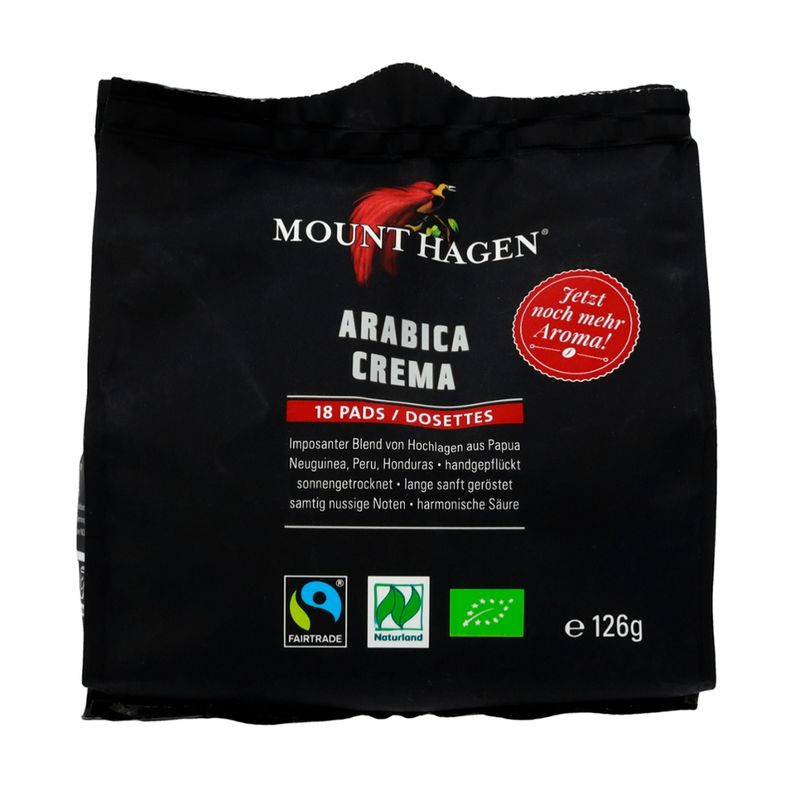 Mount Hagen Kaffee Crema Pads (18x7g) - Produktbild