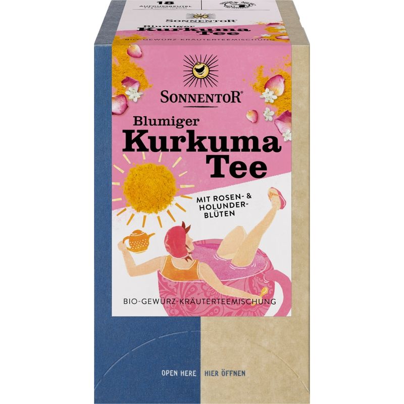 Sonnentor Blumiger Kurkuma Tee, Doppelkammerbeutel - Produktbild