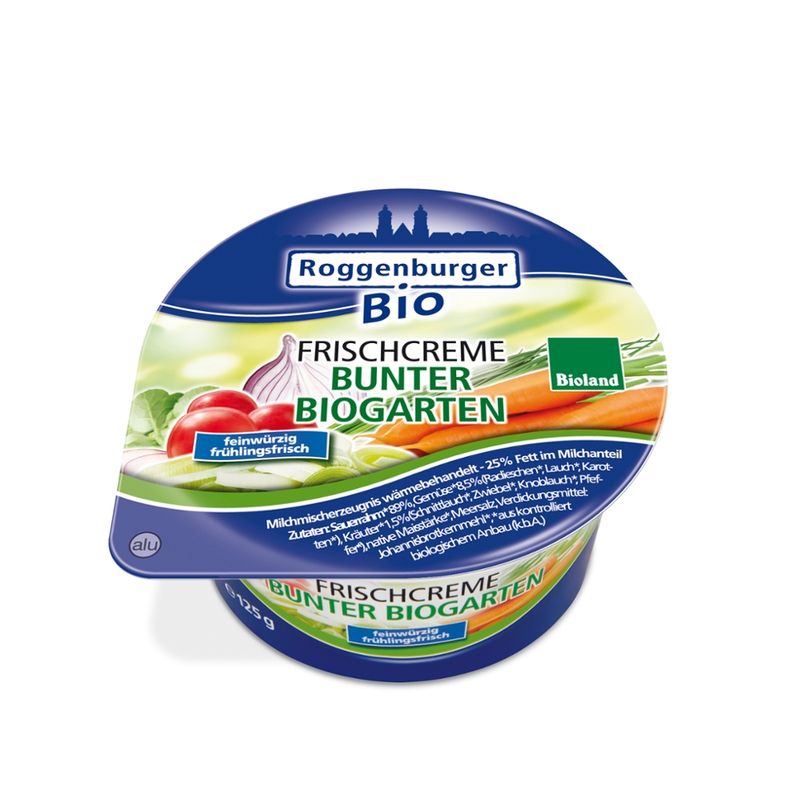 Roggenburger Bio Roggenburger Bio Frischcreme Bunter Biogarten 125 g - Produktbild
