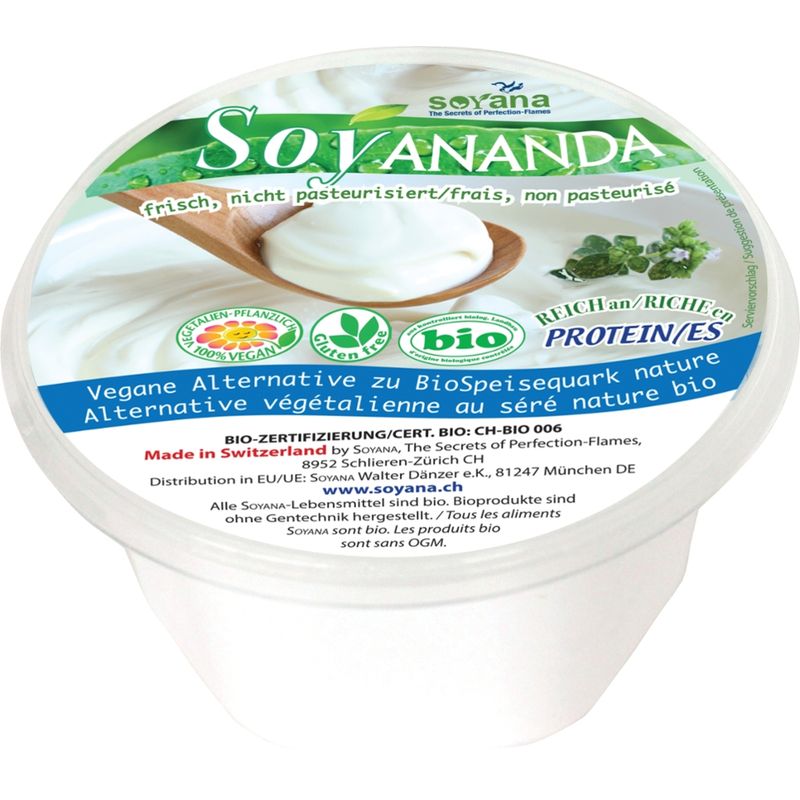 Soyana Soyananda Speisequark Nature - vegane Alternative zu Speisequark aus fermentiertem BioSoya. - Produktbild