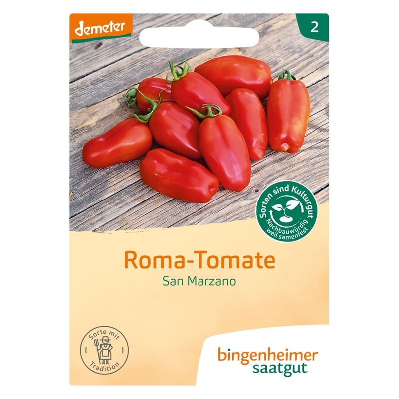 Bingenheimer Saatgut San Marzano - Tomate (Saatgut) - Produktbild