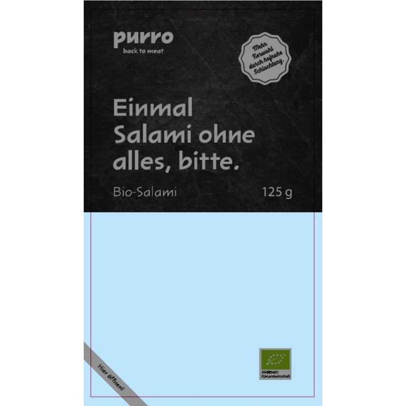 PURRO PUR BIO-Salami e125g GS/atmo - Produktbild