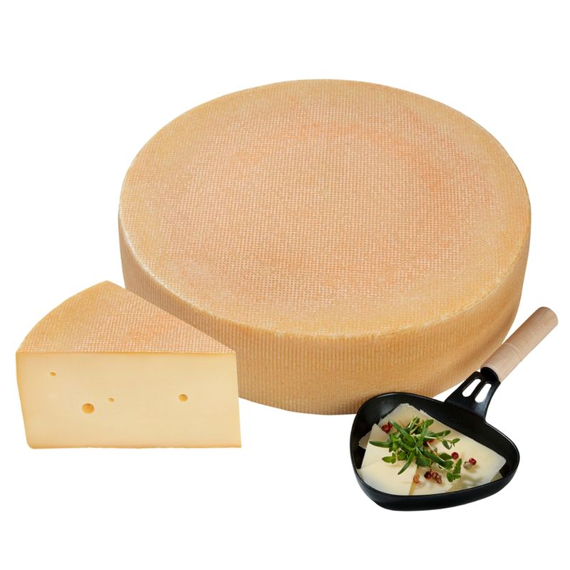 Käserebellen Bio Raclette Rebell, Schnittkäse 48% Fett i.Tr., aus Bio-Bergbauern-Heumilch g.t.S., 1/2 Laib ca. 3 kg - Produktbild