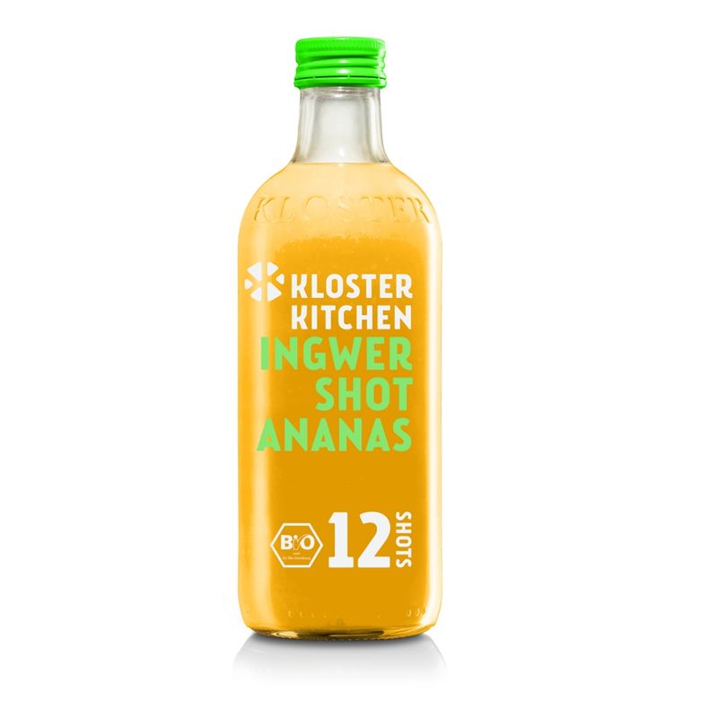 KLOSTER KITCHEN BIO Ingwer Shot Ananas12SHOTS - Produktbild