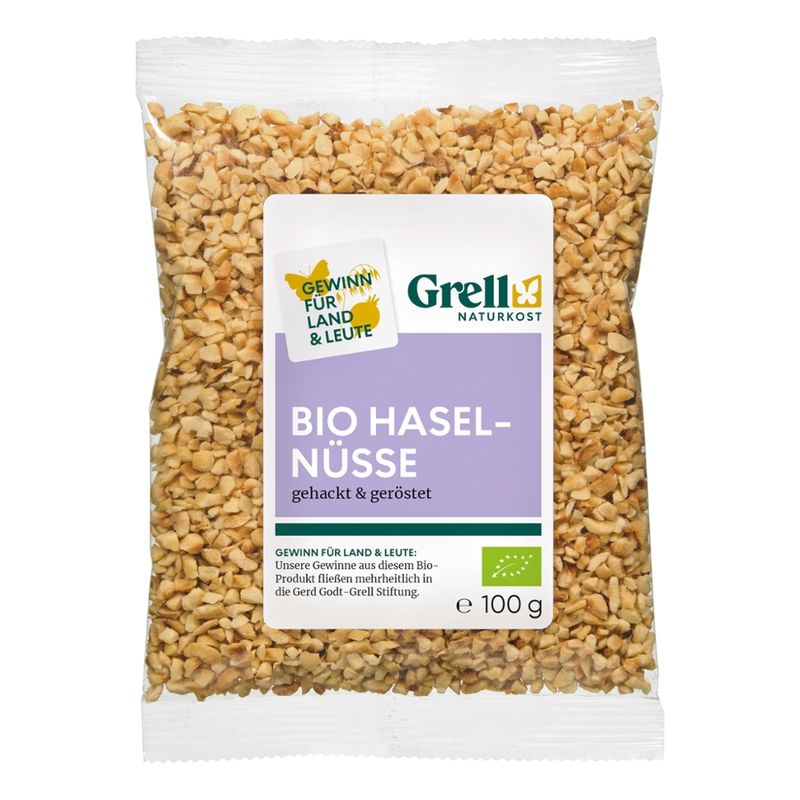 Grell Naturkost Haselnusskerne, gehackt, geröstet - Produktbild