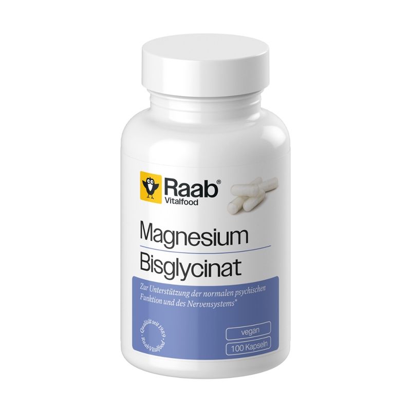 Raab Vitalfood Magnesiumbisglycinat 100 Kapseln à 660 mg - Produktbild