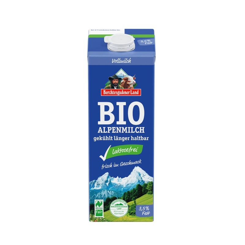 Berchtesgadener Land Bio Bio-Milch gekühlt länger haltb. L- 3,5% Fett NL-Fair - Produktbild