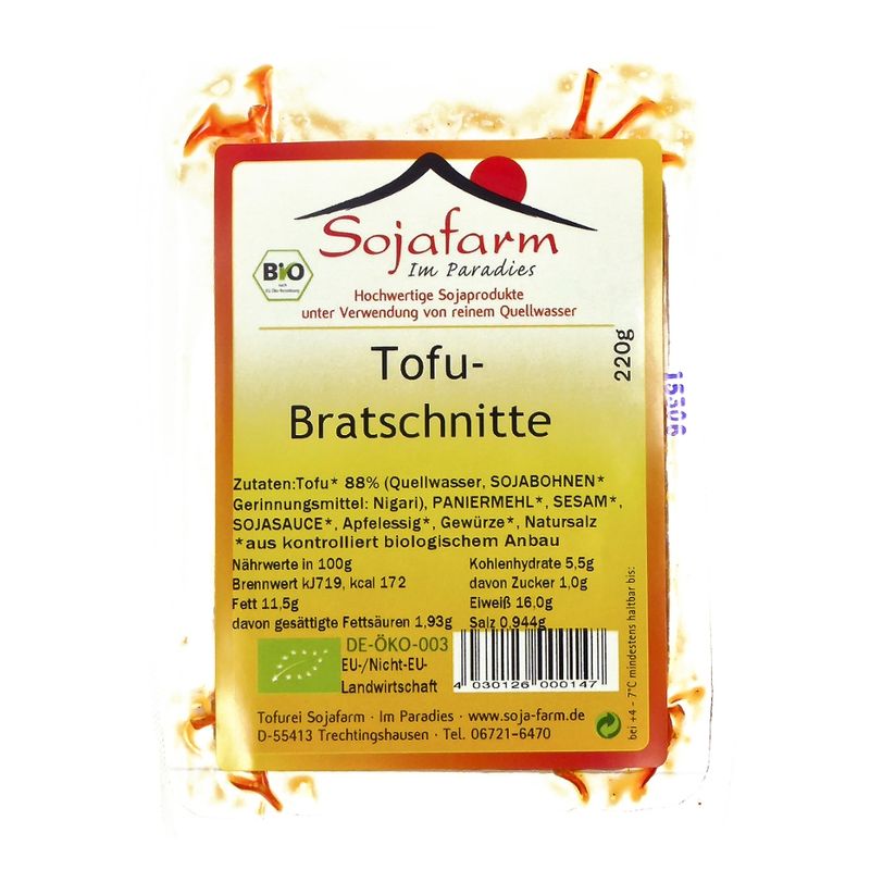 Sojafarm Tofu-Bratschnitte - Produktbild