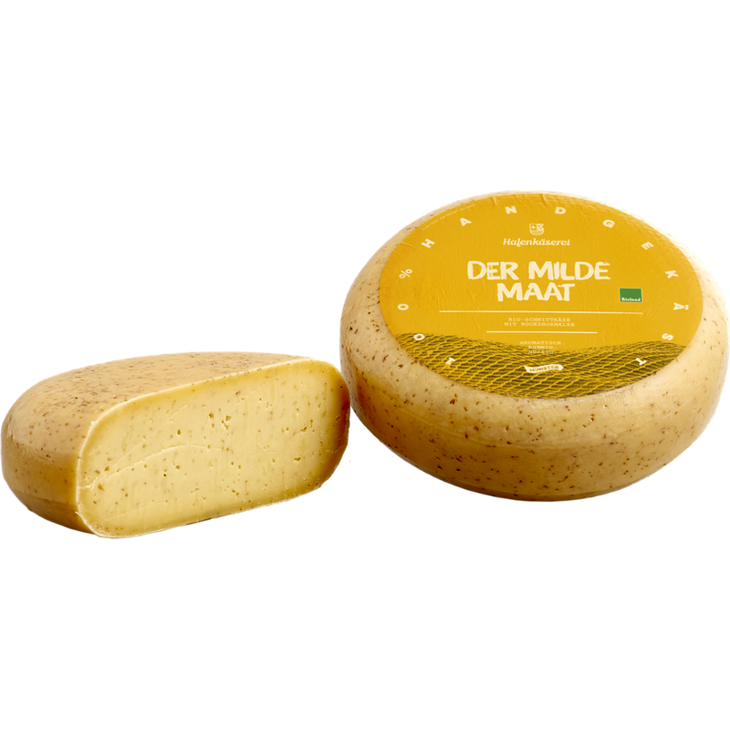 Hafenkäserei Der Milde Maat, Bio-Schnittkäse 50% Fett i.Tr. mit Bockshornkleesamen - Produktbild