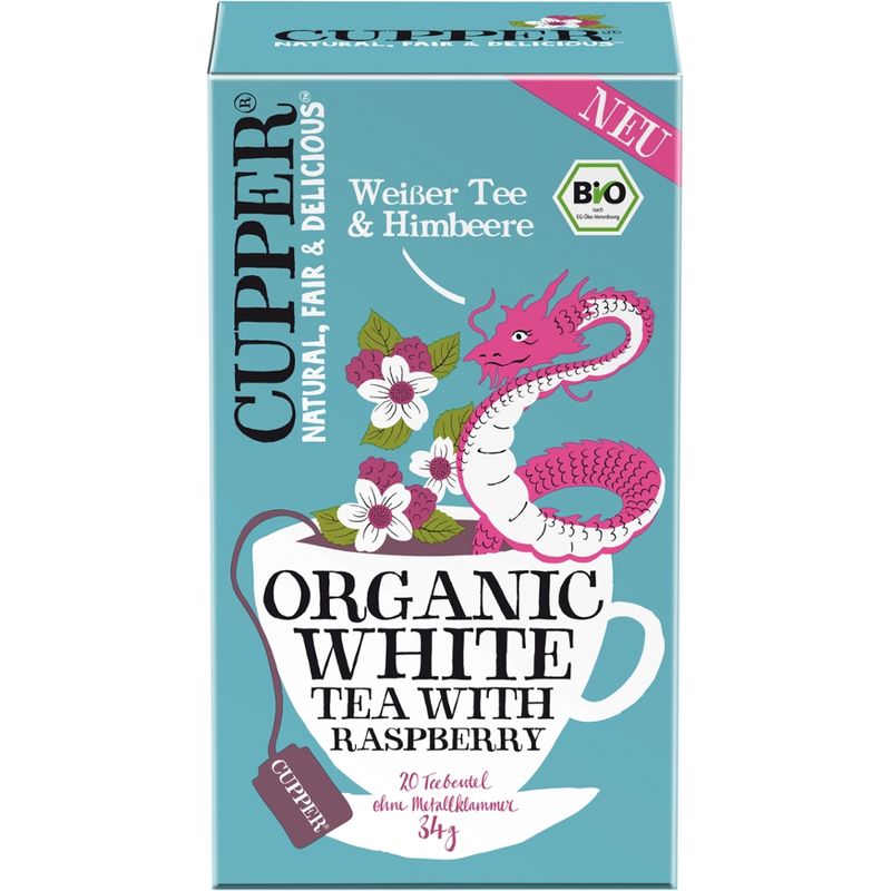 Cupper Weisser Tee und Himbeere - Produktbild