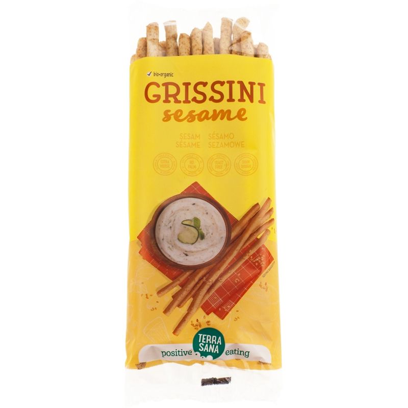 TerraSana Grissini mit Sesam (Knusperstangen) - Produktbild