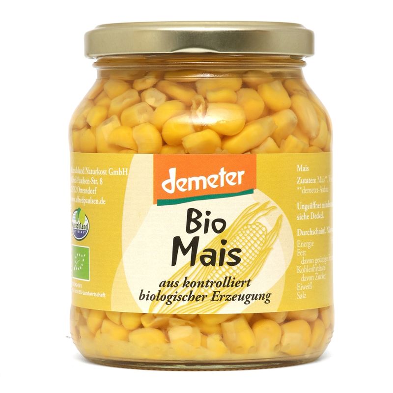 Marschland  demeter Bio-Mais 370 ml Gl. MARSCHLAND - Produktbild