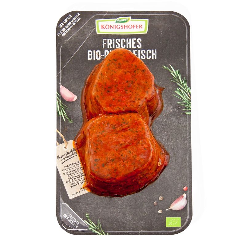 Königshofer Kalbsfiletsteaks, gewürzt, 2 Stück - Produktbild