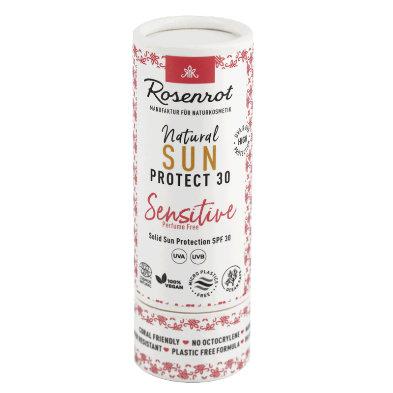 Rosenrot Naturkosmetik Rosenrot Sun Stick LSF 30 - Sensitiv Perfume free 50g Solid Sun Protection SPF 30 - Produktbild
