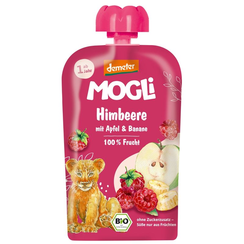 Mogli Bio Quetschie Himbeere mit Apfel und Banane - Produktbild