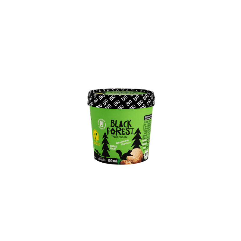 BLACK FOREST ICE CREAM  BLACK FOREST ICE CREAM Bio Haselnuss Sorbet vegan 100ml Becher - Produktbild