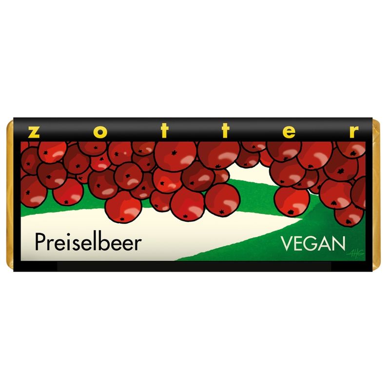 Zotter Schokolade Preiselbeer VEGAN - Produktbild