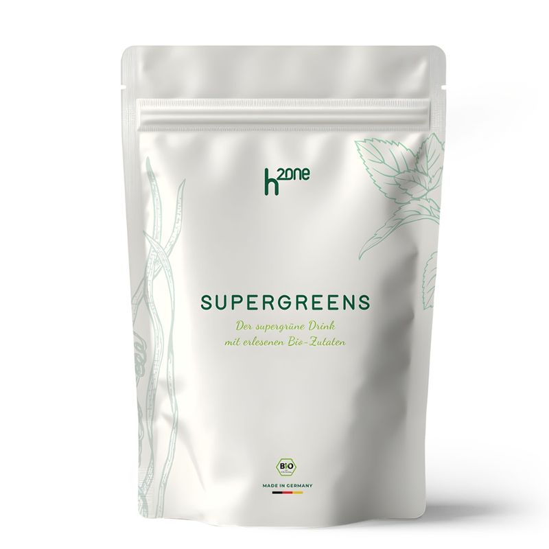 h2one h2one SUPERGREENS Bio - Monatspackung - der supergrüne Drink mit erlesenen Bio-Zutaten - Produktbild
