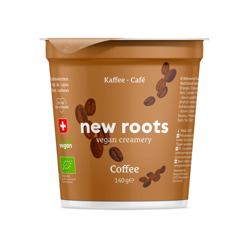 New Roots Pflanzliche Alternative zu Kaffeejoghurt, aus Cashewkernen - Produktbild