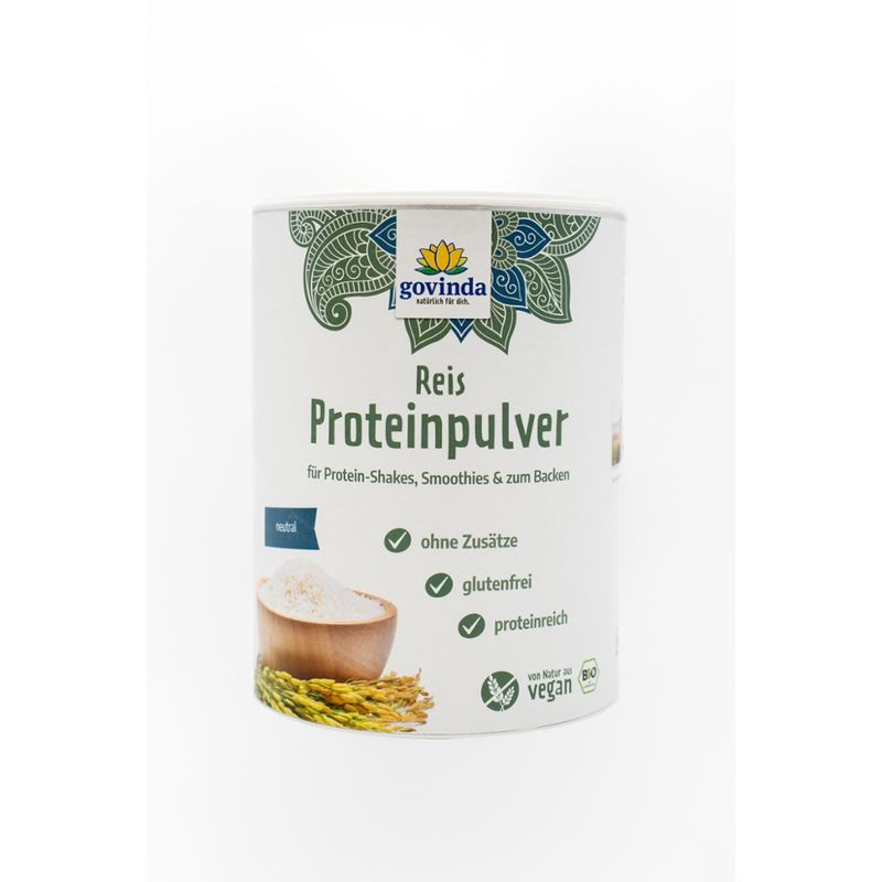 Govinda Reis Proteinpulver für Protein-Shakes, Smoothies & zum Backen - Produktbild