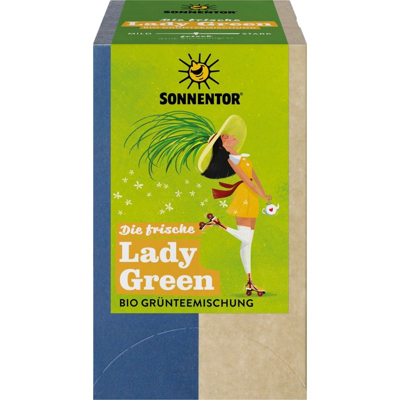 Sonnentor Die frische Lady Green Tee, Doppelkammerbeutel - Produktbild