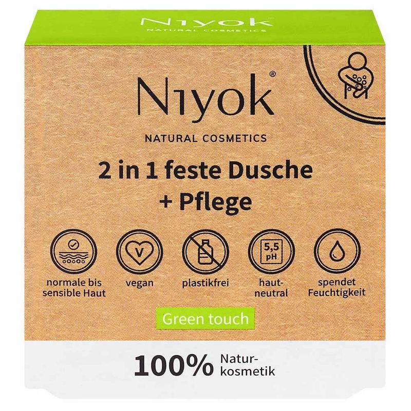 Niyok NIYOK - 2 en 1 douche solide & soin Green Touch - Produktbild
