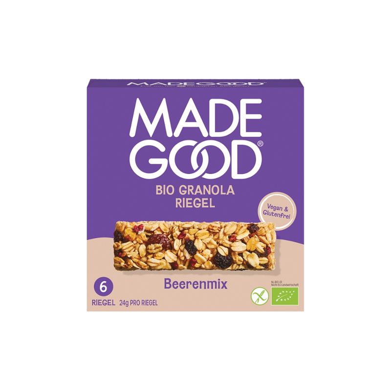 MadeGood MadeGood Bio Granola Riegel Gemischte Früchte (6 Riegel x 24g) 144g - Produktbild